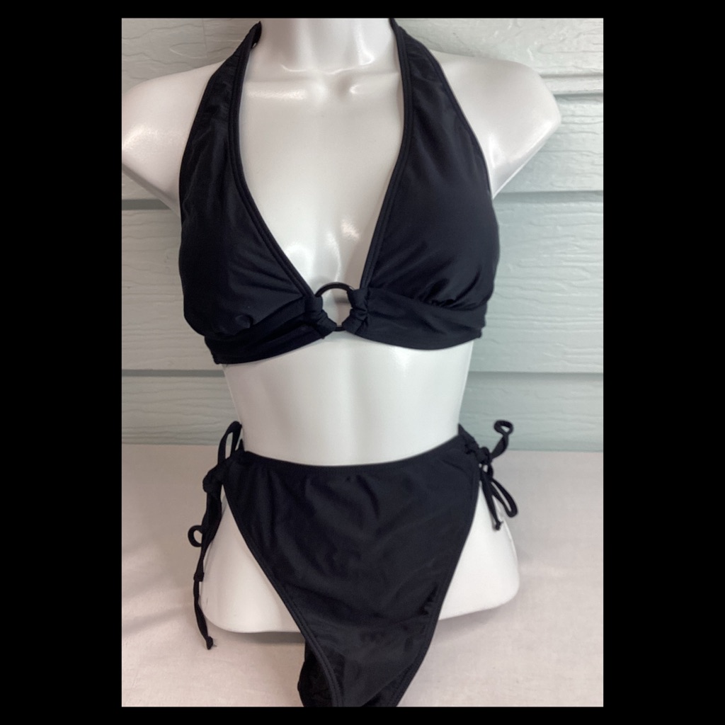 Black Halter Bikini Set46